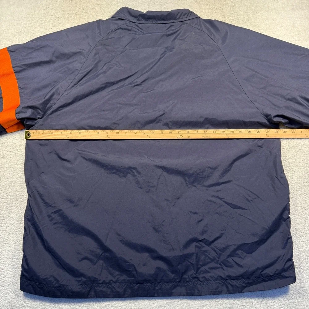 Vintage Y2K Nike Windbreaker Lined Jacket Full‎ Zip Orange Stripe Lightweight XL